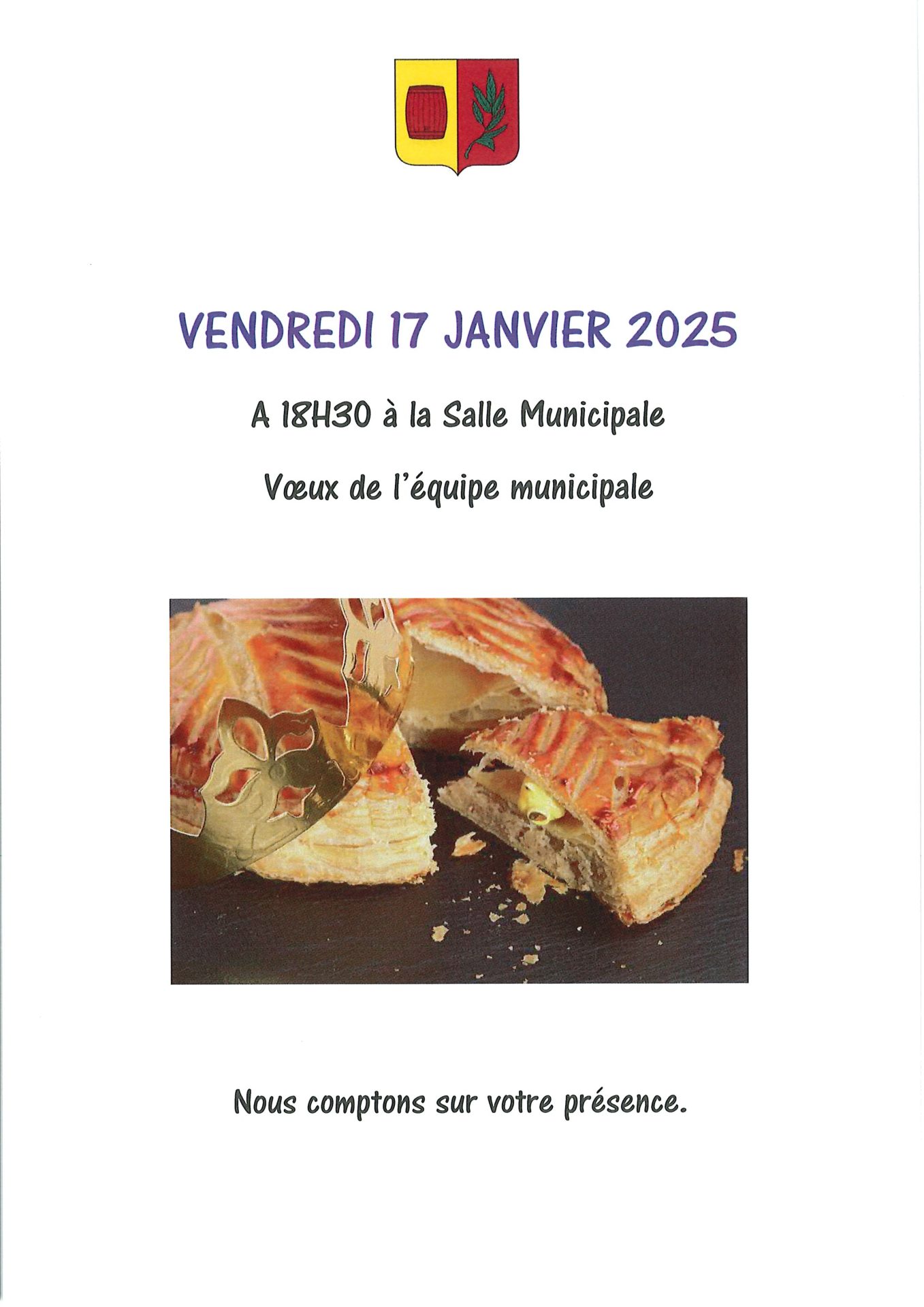 Lire la suite à propos de l’article VOEUX DU CONSEIL MUNICIPAL LE VENDREDI 17 JANVIER 2025 A 18H30