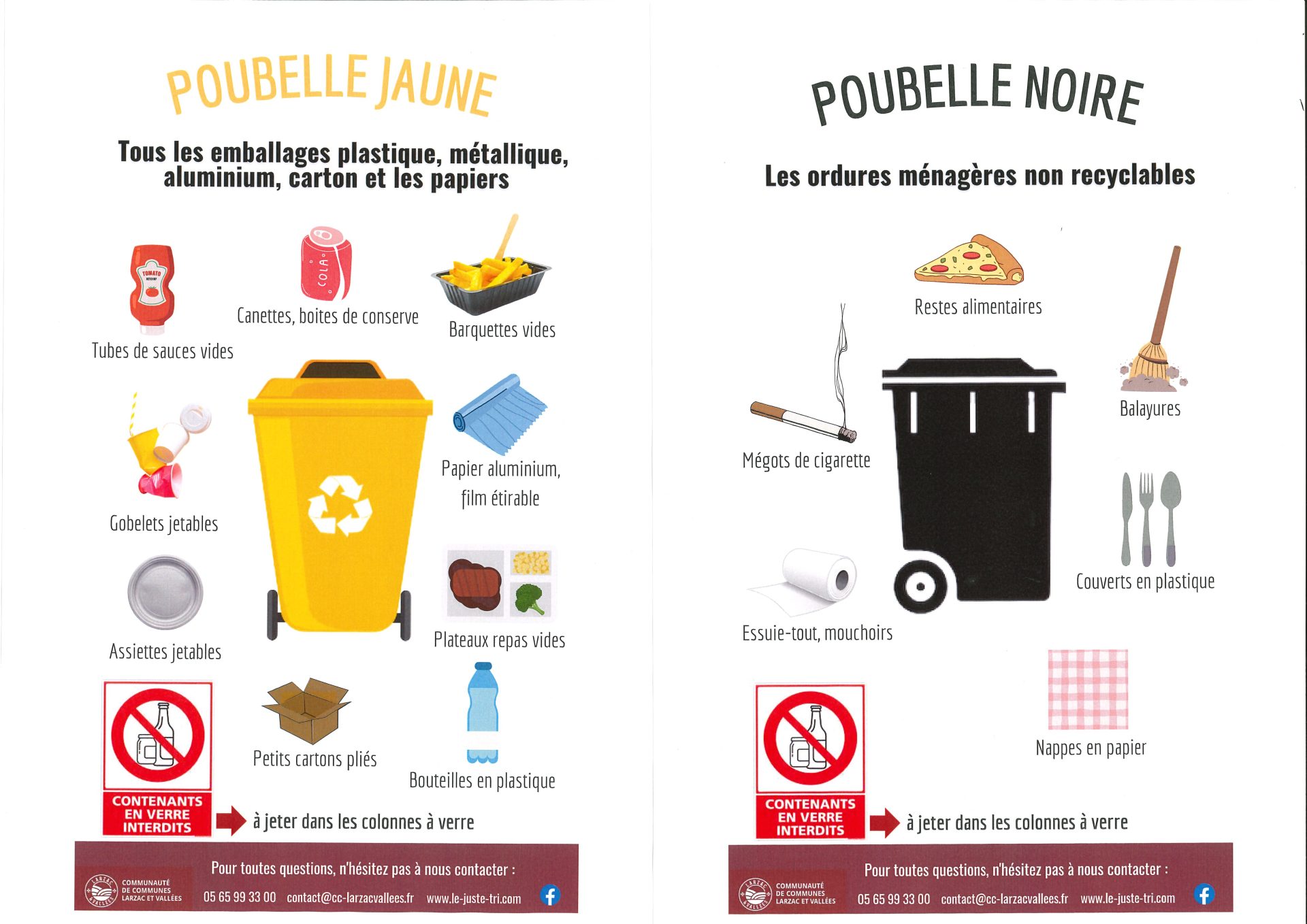 Lire la suite à propos de l’article RAPPEL DEPOT DES DECHETS DANS LES COLONNES JAUNES ET NOIRES